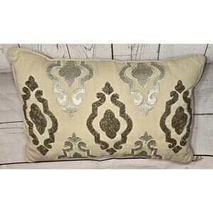 Pier 1 Beaded/Embroidered Moroccan-Inspired Throw Pillow with zipper closure